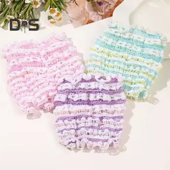 Эластичная повязка на голову с полым дизайном, вязаная повязка для волос для мытья лица, нескользящий широкий головной убор для макияжа, аксессуары для волос зелёный