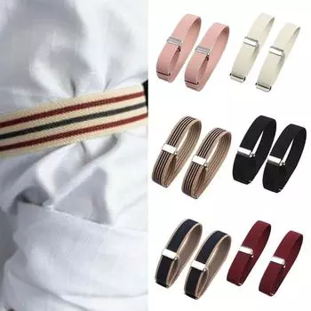 Эластичная повязка на руку, держатель для рукавов рубашки, женские и мужские регулируемые манжеты на руку чёрный