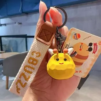 Эластичная проекция пчела камера брелок вытягиваемая веревка пчела растягивающаяся подвеска пчела сумка подвеска style 3