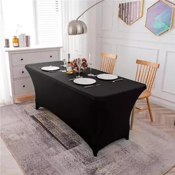 Эластичная прямоугольная скатерть на открытом воздухе, свадебный банкет, коктейльный вентилятор, чехол для стола для складных столов, домашний текстиль 4ft(120*58cm) зелёный