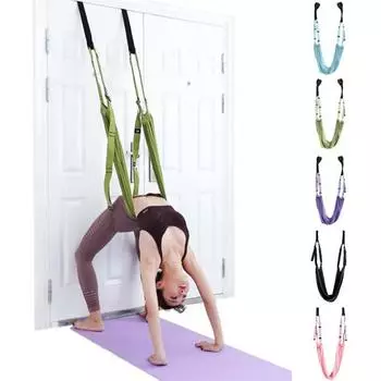 Эластичная растягивающаяся лента для дверного крепления, безопасный и удобный пояс для йоги на открытом воздухе для использования на открытом воздухе фиолетовый