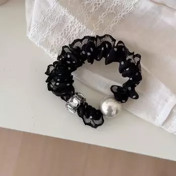 Эластичная резинка для волос, аксессуары для девочек, женщин, корейская резинка-скранчи, стразы, головной убор, фасинатор, жемчуг, модный, новый