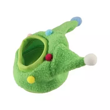 Эластичная рождественская шапка в виде ящерицы Декоративная флисовая шапка с рогами в виде ящерицы Рождественская шапка в виде рептилии зелёный