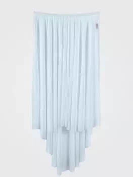 Эластичная сетчатая диагональная балетная юбка с купальником - Женская тюлевая юбка для танцевальной практики Medium светло-синий