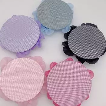 Эластичная сетка для волос с жемчужным цветком для девочек, дышащая сетка для волос, булочка для волос, балетная сетка для волос для детей фиолетовый