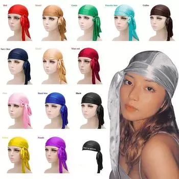 Эластичная шапка Baotou, ленты для волос, имитация шелковистого длинного хвоста, пиратская шляпа, повязка на голову, тюрбан для детей, детская лента, стильные аксессуары