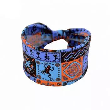 Эластичная широкая повязка для волос в африканском стиле, спортивная повязка на голову, практичный головной убор для женщин