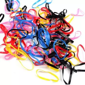 Эластичная веревка для волос «Конский хвост» с завязками для девочек, аксессуары для волос MR разноцветный