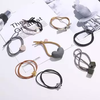 Эластичная веревка для волос, милое кольцо для волос с бантом, аксессуары для волос для девочек