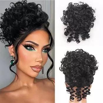 Эластичная завязка для волос в виде булочки, свободная волна, вьющиеся резинки для волос, наращивание хвоста