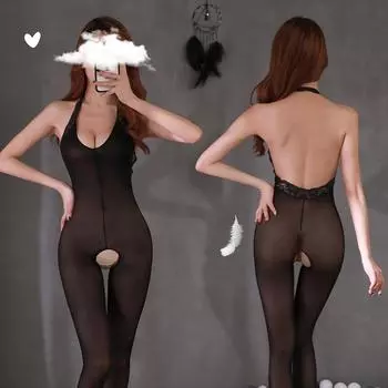 Эластичное нижнее белье без вырезов, боди с открытой промежностью, сексуальные костюмы, ажурное боди, секс-чулок для тела, костюм для тела S