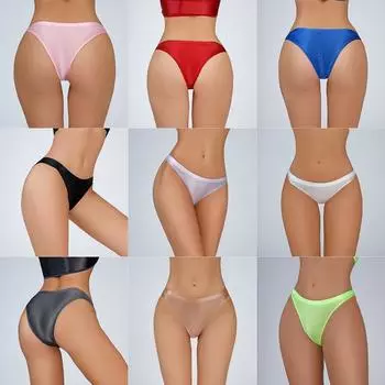 Эластичное нижнее белье Женские трусики G-стринг Блестящие трусики 2XL