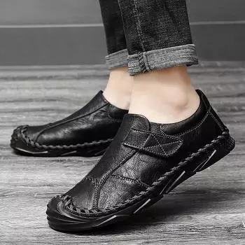 Эластичные ботинки на платформе для мужчин с круглым носком, удобные, модные, износостойкие, мягкие, повседневные, нескользящие, весна-осень 38 коричневый