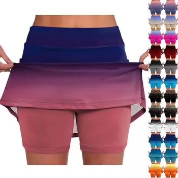 Эластичные брюки-кюлоты для йоги для женщин, спортивные шорты с принтом, легкие узкие однотонные бегуны с высокой талией L чёрный