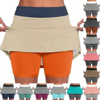 Эластичные брюки-кюлоты для йоги для женщин, спортивные шорты с принтом, легкие узкие джоггеры с высокой талией и принтом L коричневый