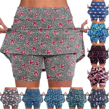 Эластичные брюки-кюлоты для йоги для женщин, спортивные шорты с принтом, легкие узкие однотонные бегуны с высокой талией XXXXXL зелёный