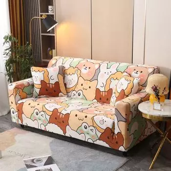 Эластичные чехлы для дивана, современный чехол для дивана для гостиной, секционный угловой L-образный чехол для стула, чехол для дивана 1/2/3/4 местный 1 Seat