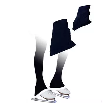 Эластичные чехлы для ног для катания на коньках S чёрный