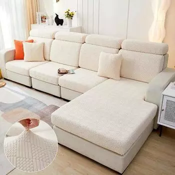 Эластичные чехлы на диван для гостиной, чехол для дивана, чехол для дивана с геометрическим рисунком, чехол для домашнего животного, угловой L-образный чехол для дивана, чехла для сиденья Normal Size (S)-1pc
