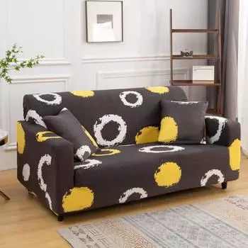 Эластичные чехлы на диван для гостиной, универсальный чехол из спандекса для эластичного чехла на диван, Нескользящие чехлы для дивана, 1/2/3/4 места Single-seat 90-140cm