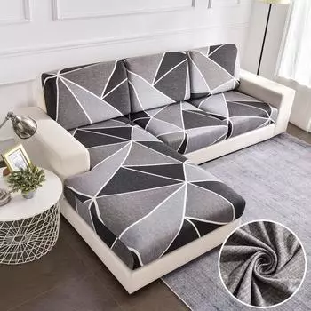 Эластичные чехлы на диванные подушки с принтом тропических листьев, чехол на сиденье дивана, защита для мебели, чехол на сиденье стула для гостиной, съемный Normal Size (S)-1pc