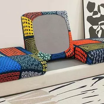 Эластичные чехлы на диванные подушки с принтом, защита для мебели, секционный диван, угловой диван, сиденье, чехол на кресло, домашний декор Normal Size (S)-1pc