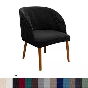 Эластичные чехлы на обеденные стулья из флиса с изогнутой спинкой, чехлы на кресла, эластичный чехол для барного сиденья для дома, отеля, свадебного ресторана