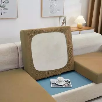 Эластичные чехлы на сиденья дивана, однотонные чехлы на диванные подушки для гостиной, защита детской мебели для домашних животных, чехол для дивана, L-образное кресло Normal Size1(S)-1pc