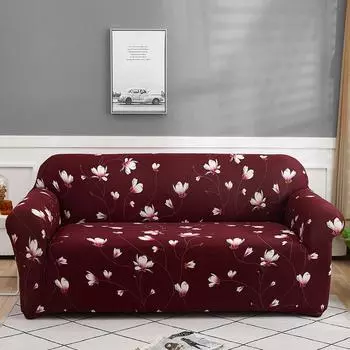 Эластичные чехлы с цветочным принтом, эластичные чехлы для диванов для гостиной, угловой чехол для дивана, секционный чехол для кресла 1/2/3/4 сиденья 1-seat 90-140cm