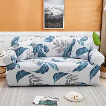 Эластичные чехлы с цветочным принтом, эластичные чехлы для диванов для гостиной, угловой чехол для дивана, секционный чехол для кресла 1/2/3/4 сиденья 1-seat 90-140cm