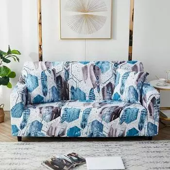 Эластичные чехлы с геометрическим рисунком для гостиной, современный секционный угловой диван, чехол для дивана, защита для стула 1/2/3/4 местный S ( AF-90-140cm)1pc