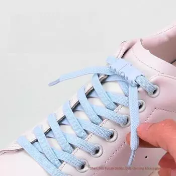 Эластичные черно-белые пряжки для шнурков без завязывания 100 cm