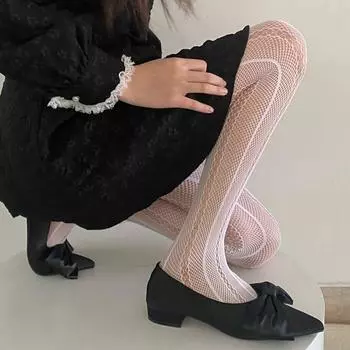 Эластичные чулки в вертикальную полоску, утягивающие сетчатые колготки, забавные сексуальные чулки в сеточку для девочек белый
