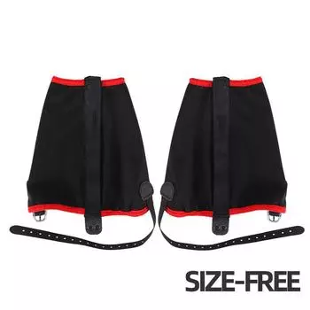 Эластичные гетры Высокоэластичный нейлон Водо- песко- москитозащита Складные гетры для ног для пеших походов, велоспорта, снежных видов спорта на открытом воздухе 1 pair чёрный