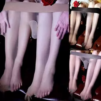 Эластичные колготки мужские колготки мужские нейлоновые бесшовные прозрачные Closed Sheath