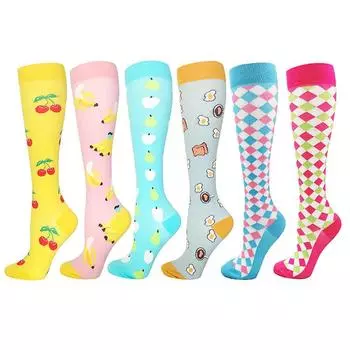 Эластичные компрессионные носки средней длины для езды на велосипеде и занятий спортом на открытом воздухе L/XL (recommended 40-46)