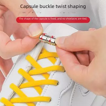 Эластичные ленивые шнурки с металлическими пряжками-капсулами - без завязок, разноцветные шнурки для модной обуви 105cm
