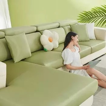 Эластичные летние чехлы для диванов L-образной формы из ледяного шелка на 1/2/3/4 сиденья, эластичный чехол для дивана, защитный чехол для футона, чехол для стула Lazy Boy Back Cushion Cover S