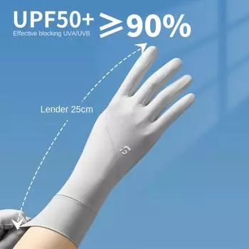 Эластичные перчатки Ice Silk Перчатки для езды на велосипеде и вождения темно серый