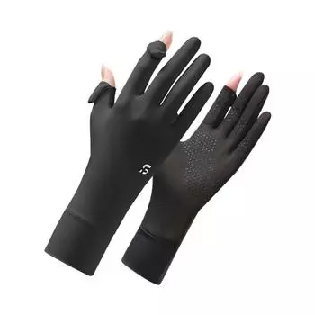 Эластичные перчатки Ice Silk Перчатки Ice Silk для езды на велосипеде, для женщин и девочек чёрный