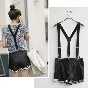 Эластичные подтяжки с зажимом в британском стиле ретро для взрослых, однотонные регулируемые подтяжки, ремень