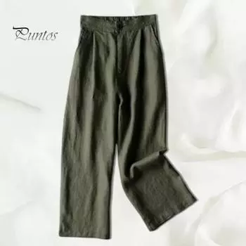 Эластичные повседневные брюки с высокой талией, женские прямые широкие брюки на молнии с карманами, однотонные свободные брюки L синий