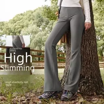 Эластичные расклешенные штаны для йоги с высокой талией — утягивающие леггинсы для женщин, приподнимающие бедра L
