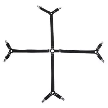 Эластичные ремни для матраса с крестообразным креплением, зажимы, треугольные захваты, держатели, крепежи черного цвета