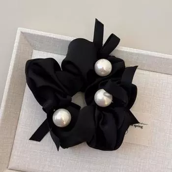 Эластичные резинки для волос аксессуары для девочки женщины корейские большие скранчи резиновые резинки ведущая мода взрослые k-pop йога популярные жемчужные