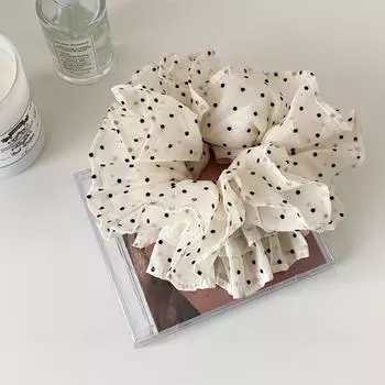 Эластичные резинки для волос Большие резинки аксессуары для женщин девушки эластичная резинка заколка винтаж популярный новый в подарок kpop в горошек