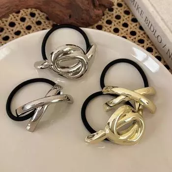 Эластичные резинки для волос для женщин Металлические резинки для волос Держатели для хвостиков Резинки для волос Модные аксессуары для волос Эластичные резинки для волос