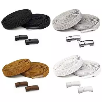 Эластичные шнурки без завязок, переносные шнурки для обуви для детей и взрослых, кроссовки # чёрный