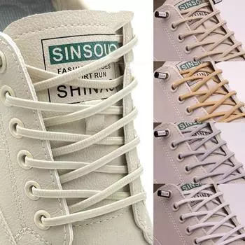 Эластичные шнурки пряжки цветные плетеные шнурки модные быстрые детские шнурки красный