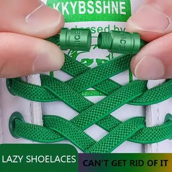 Эластичные шнурки с фиксацией без узлов, 1 пара — легкий ацетат, спортивный стиль, с монограммой, легко завязывать, можно стирать вручную белый